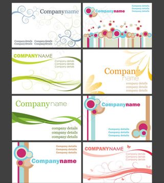 淡雅简洁名片背景设计矢量素材