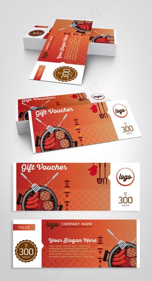 矢量时尚扁平风精美餐饮烧烤撸串促销...