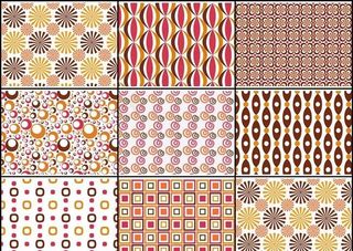 8款复古风创意图形背景PS图案