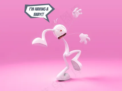 粉红背景火柴人