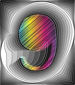 摘要字体矢量插画