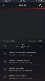音乐播放器APP页面设计素材模板1