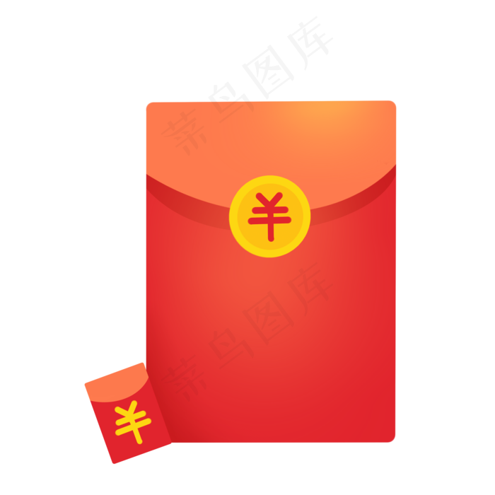 手绘卡通红包装饰,免抠元素(2000*2000px 300 dpi )psd模版下载
