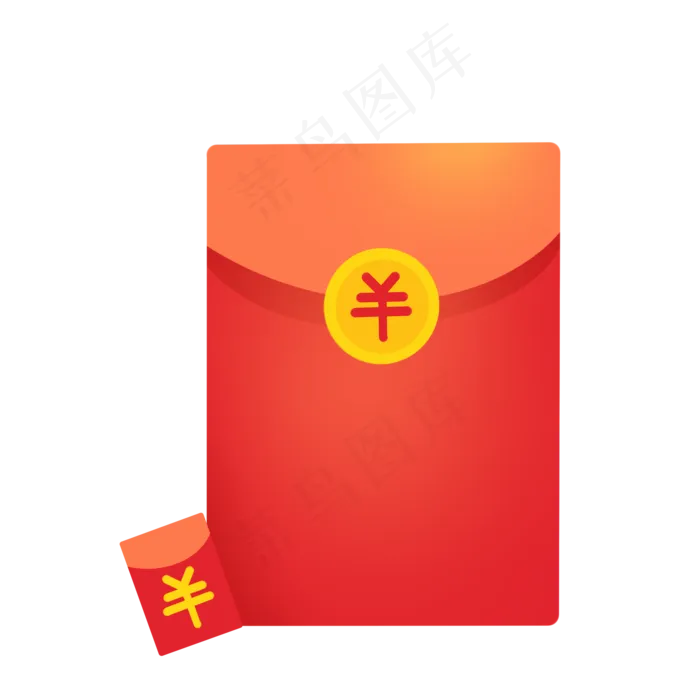 手绘卡通红包装饰,免抠元素(2000*2000px 300 dpi )psd模版下载