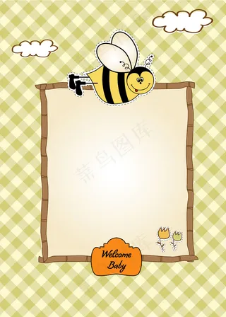 卡通动物信纸矢量图2