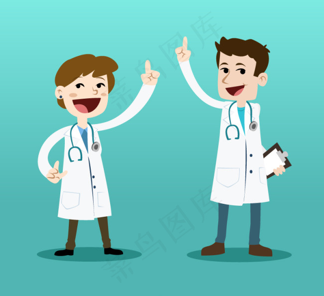 卡通男女医生设计