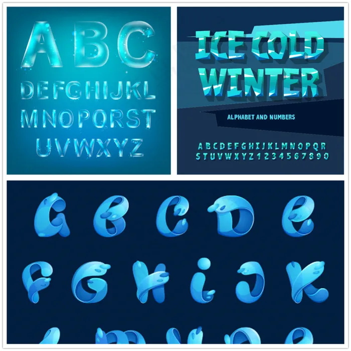 时尚英文字母ai矢量模版下载