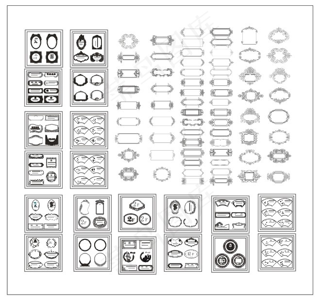 欧式边框、花边