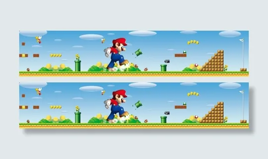 超级玛丽宣传海报psd分层素材