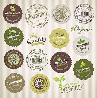 绿色有机物标签