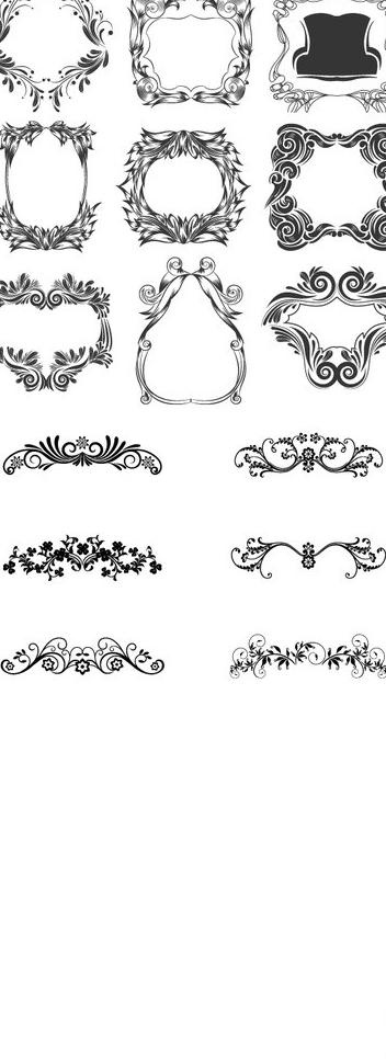 欧式花边源文件图片