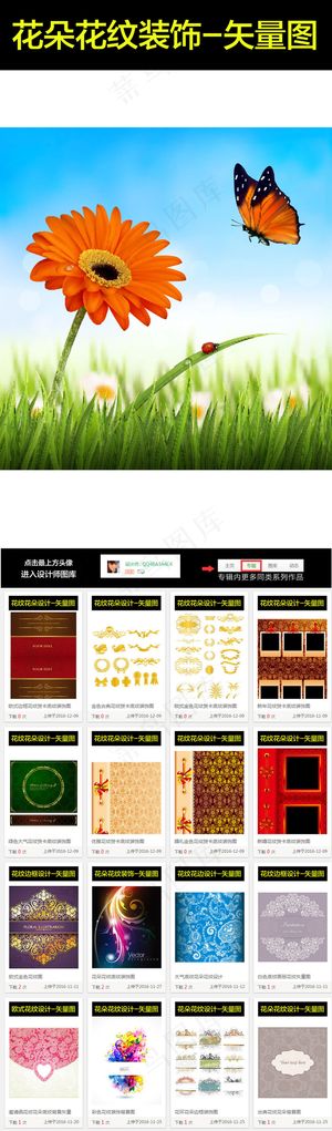 树木草丛鲜花花朵底纹背景图