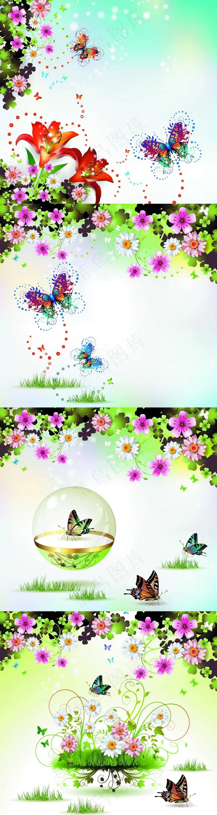 唯美手绘森林动物矢量素材eps,ai矢量模版下载