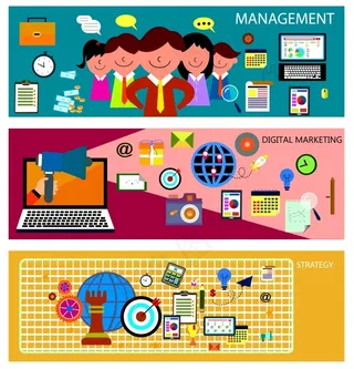 业务营销概念商业插画