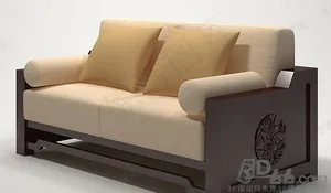 3D古典中式沙发模型