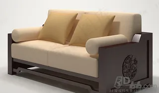 3D古典中式沙发模型