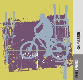 骑单车的人矢量图案