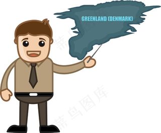 格陵兰人显示地图矢量