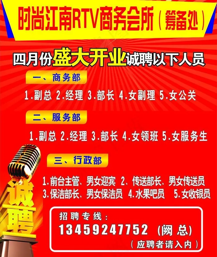 ktv诚聘图片cdr矢量模版下载