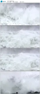 大海白色浪花特写高清视频素材