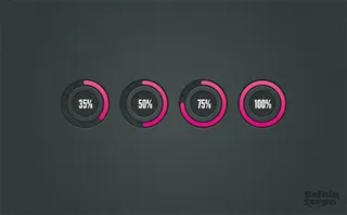 圆形百分比进度条