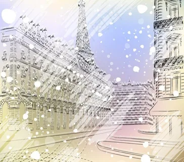 冬季巴黎雪景图片 冬季巴黎雪景图片