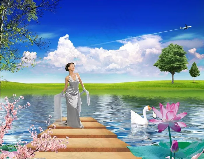 世外桃源图片(4536X3801(DPI:300))psd模版下载