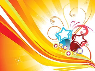 丰富多彩的黄色光线背景条纹