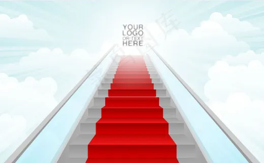 天空中上升的阶梯