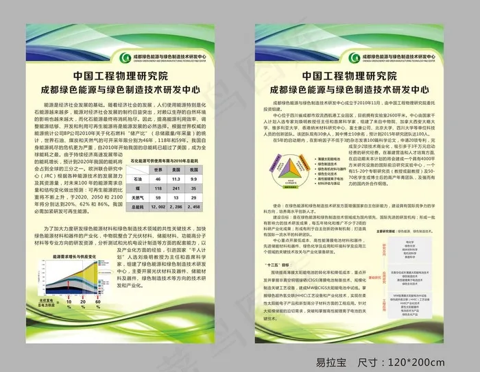 绿色能源展架图片cdr矢量模版下载