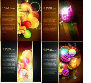 幻彩潮流元素背景矢量素材