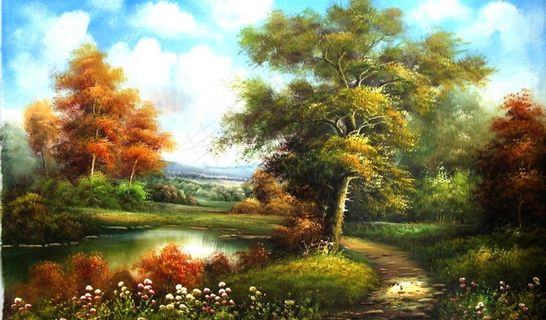 风景油画图片