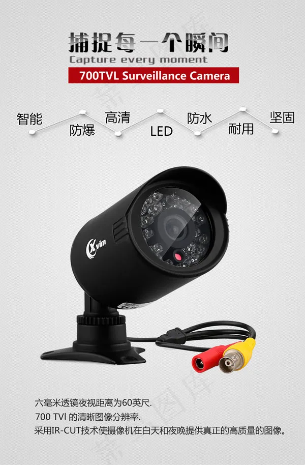 创意安防监控摄像头广告海报psd模版下载