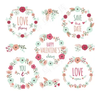 花卉装饰情人节