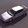 白色小轿车3D模型