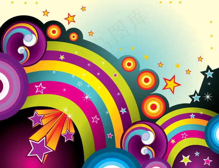 2017经典卡通花卉背景矢量设计