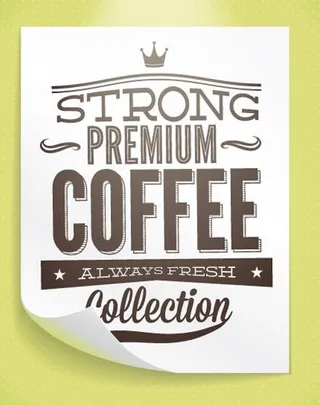 咖啡海报背景矢量素材图片