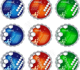 各种时髦的模式载体材料的苏打水的瓶...