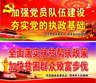 扶贫帮扶政策展板