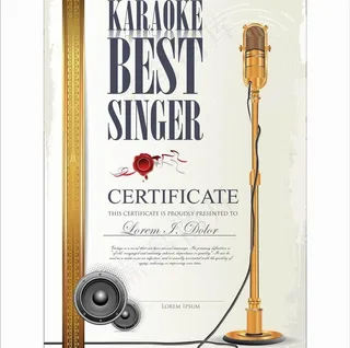 音乐证书文凭图片