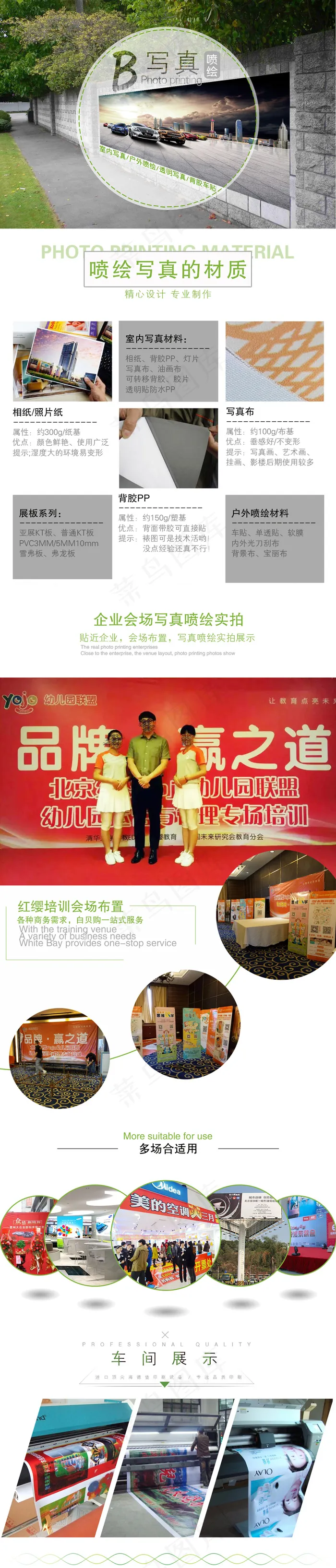 喷绘写真详情页psd模版下载