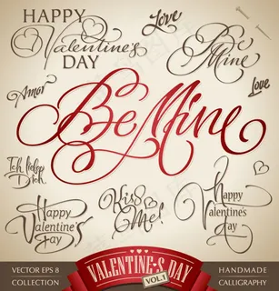 手写英文04矢量素材