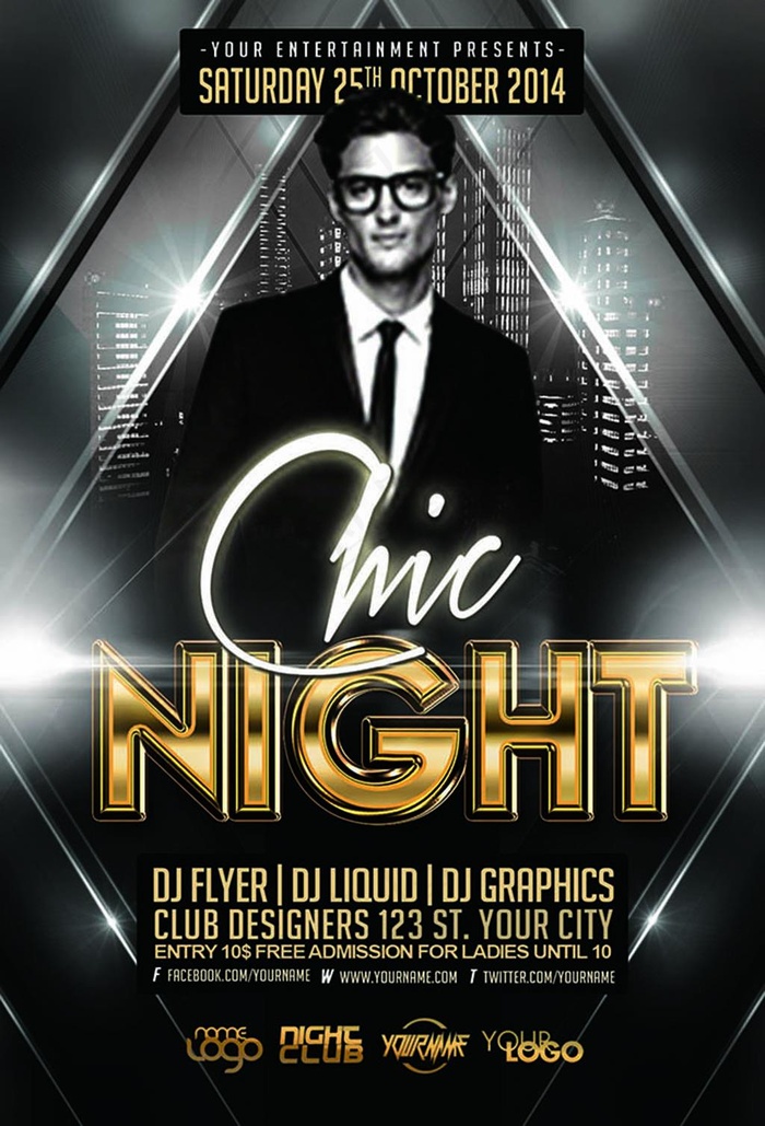 高端派对酒吧海报psd素材下载