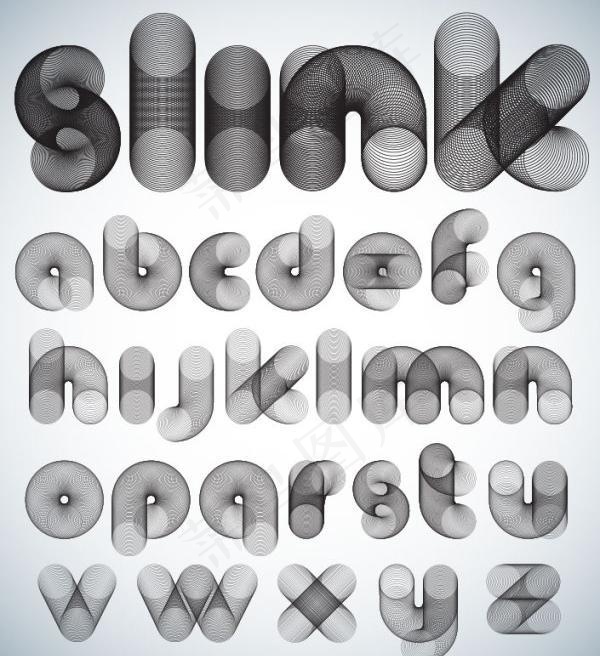 创意字母设计矢量图2