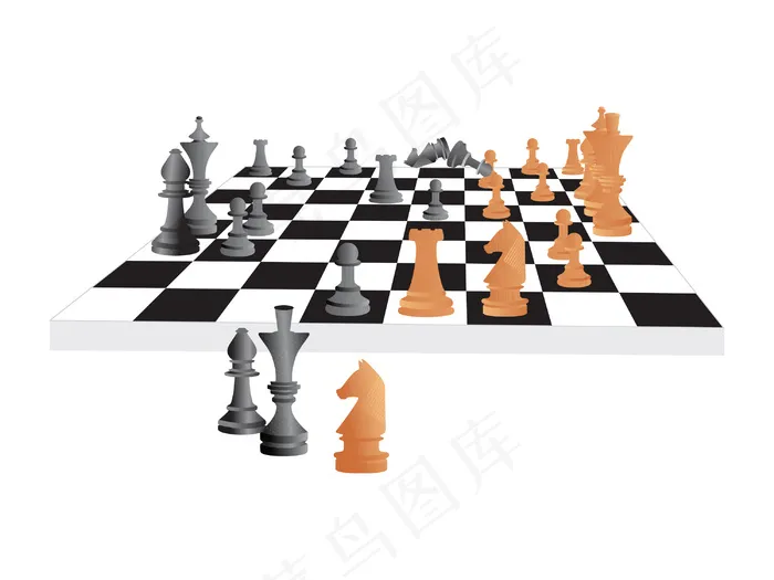 矢量棋盘和人物eps,ai矢量模版下载