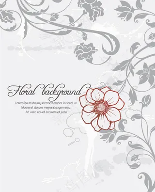 素雅花卉图案背景