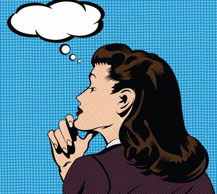思考问题的女人图片eps,ai矢量模版下载