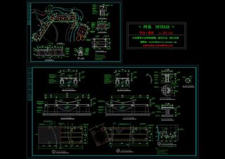 木栈道观景桥施工图全套cad图纸
