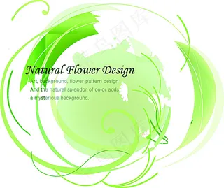 绿色时尚花纹背景