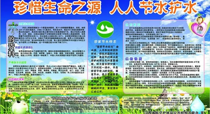 节约用水图片cdr矢量模版下载